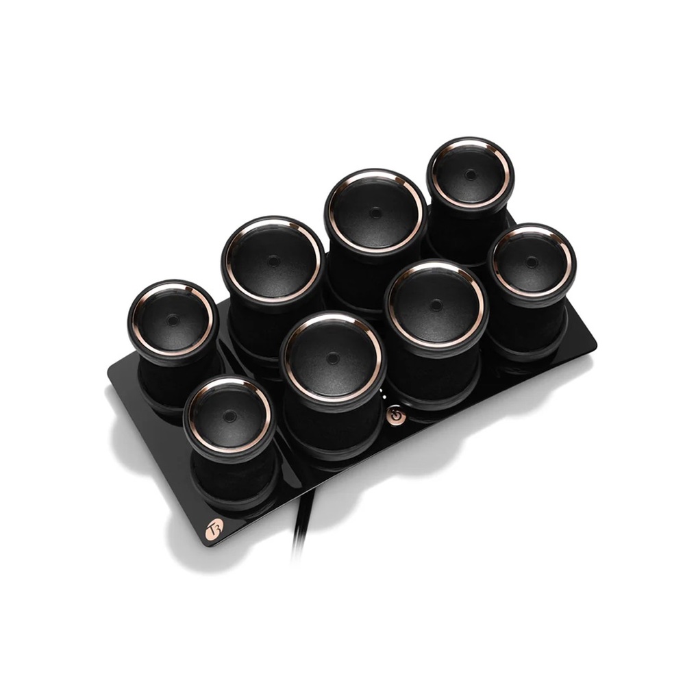 T3 Black and Rose Gold Hair Rollers